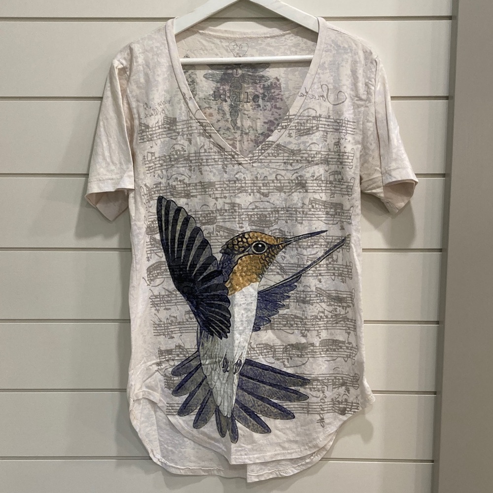 Graphic Print V-Neck T-Shirt